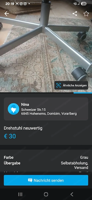 Büro Drehstuhl neuwertig Bild 3
