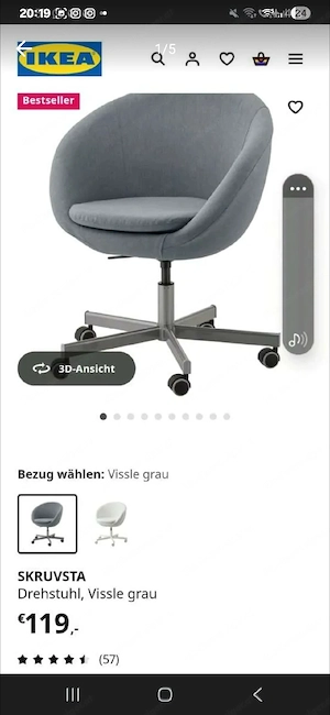 Büro Drehstuhl neuwertig Bild 4
