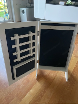Schmuck- Kosmetikschrank mit Spiegel & viel Stauraum Bild 2