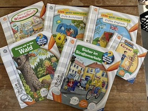 TipToi Bücher und Spiele günstig herzugeben.