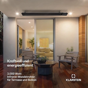 Klarstein Heizstrahler, Elektrische Heizung für Terrasse & Garten, Infrarotstrahler, Fernbedienung Bild 2