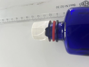 Vintage Apothekerflasche Blauglas  Deko   Vase Naturkosmetik 100 ml Bild 4