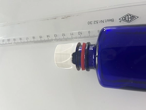 Vintage Apothekerflasche Blauglas  Deko   Vase Naturkosmetik 100 ml Bild 5
