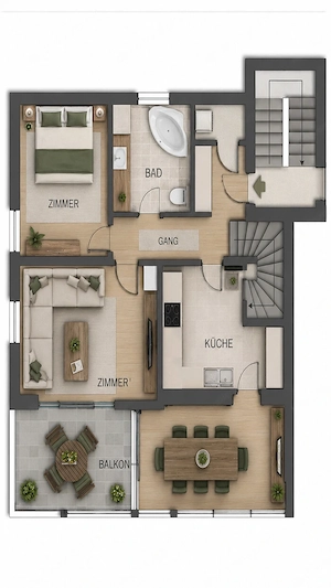 Provisionfreie, eindrucksvolle Maisonettewohnung mit exklusivem Penthouse-Charakter in Altach Bild 3
