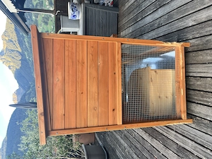 Doppelstöckiger Kaninchenstall   Kleintierstall aus Holz  Bild 6