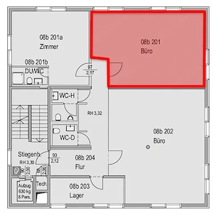 Wolfurt - Bürofläche im 2. OG mit ca. 43 m  (O8b) Bild 6