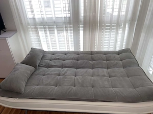Schlafsofa in Grau mit Bettfunktion Bild 2