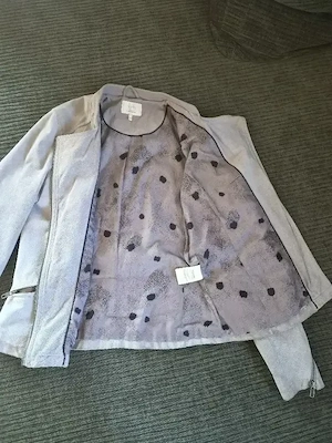 Damen Wildlederjacke Gr 36 Nümph grau Bild 3