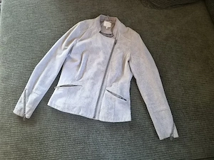 Damen Wildlederjacke Gr 36 Nümph grau