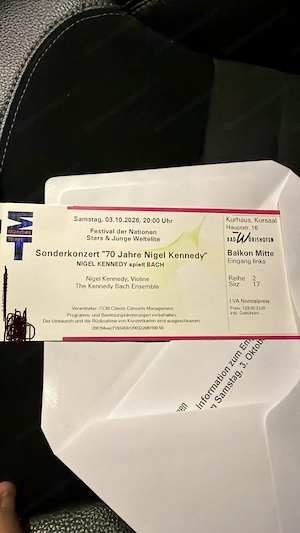 2x Nigel Kennedy Ticktes in Bad Wörishofen am  