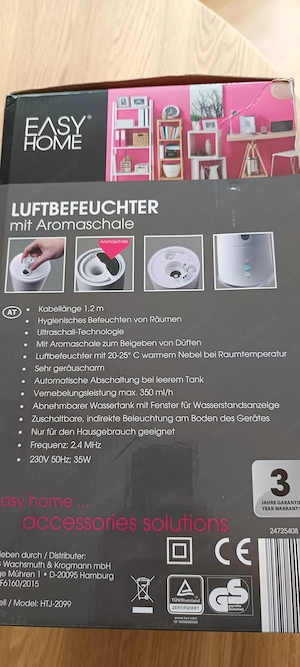 EasyHome Luftbefeuchter Bild 4