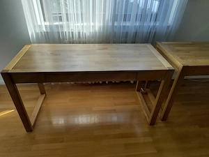 IKEA INHOPP Schreibtisch Eiche massiv 140x60 cm   2 Stück
