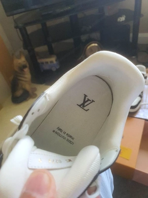 Louis Vuitton LV Trainer Sneaker   Schwarz Weiß, guter Zustand Bild 5