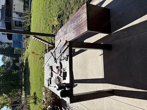 Terrassen-Tisch und Bank Bild 2