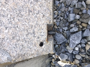 Sonnenschirmständer aus Marmor Granit mit Rollen und Griff Bild 4