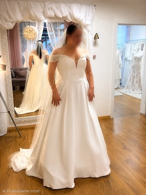 Neuwertiges Brautkleid Eglantine Creations Gr. 46   ungetragen   NP 1.700   Bild 4