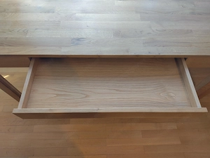 IKEA INHOPP Schreibtisch Eiche massiv 140x60 cm, Schublade Bild 4
