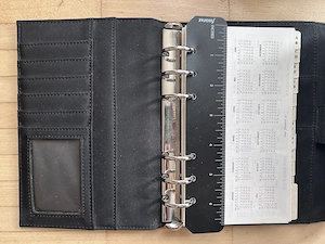 Filofax Sterling mit Locher und Einlageblättern Bild 6