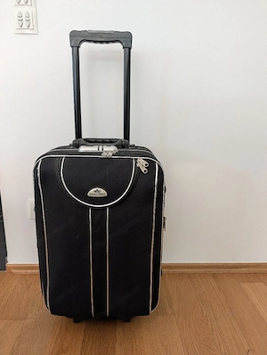Lucky Planet Reisekoffer   Trolley schwarz   erweiterbar (60x40x25 cm) Bild 3