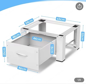 Untergestell für Waschmaschine oder Trockner mit Schublade Bild 4