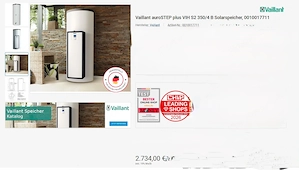Boiler, Warmwasser Boiler 330L, Vaillant auroStep plus VIH S2 350 4 B Bild 4