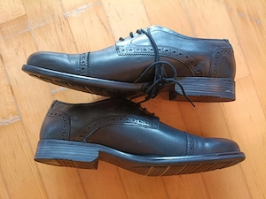 Roberto Santi Herren Echtholz-  Echtleder Halbschuhe - Gr. 44 - Schwarz Bild 2