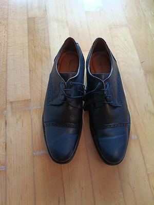 Roberto Santi Herren Echtholz-  Echtleder Halbschuhe - Gr. 44 - Schwarz Bild 4