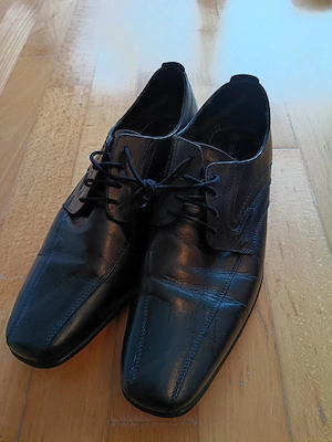 Royal Class Herren Leder Halbschuhe - Gr. 45 - Schwarz Bild 5