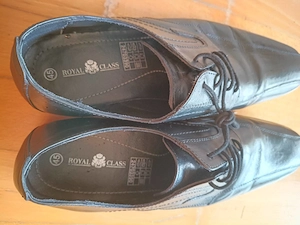 Royal Class Herren Leder Halbschuhe - Gr. 45 - Schwarz Bild 4