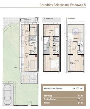 Neubau Vollholz Eckreihenhaus - im Herbst beziehbar; Feldkirch - Tosters Bild 4