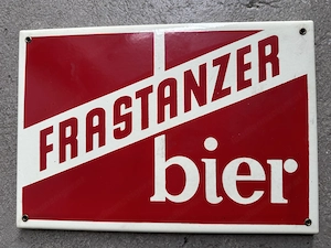 Emailleschild Frastanzer Bier