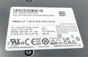 SSD Samsung PM983 7,68tb Bild 4