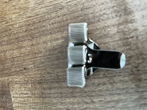Praktischer 3-fach Stifthalter aus Metall mit Clip (für Kittel, Notizbuch etc.) Bild 4