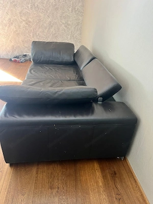 Ledercouch mit Ausziehfunktio  Bild 4