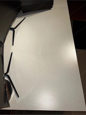 Schreibtisch mit maßangefertigter Tischplatte und Schubladenelement Bild 3