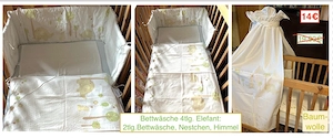 Gitterbettgarnitur Babywippe Flaschenwärmer Bild 3