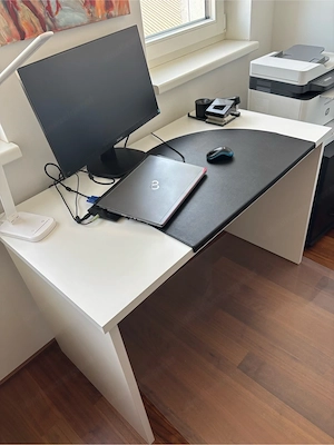 Schreibtisch vom Schreiner gefertigt, Vollholz Bild 2