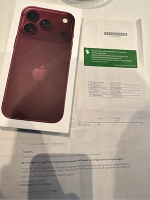 iPhone 18 Pro 512 GB Burgunder   NEU & OVP Bild 4