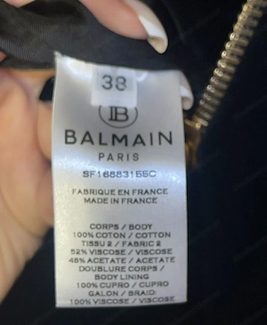 Original Balmain Abendkleid, Schwarz, Gr. S M (36 38)   Wie neu Bild 2