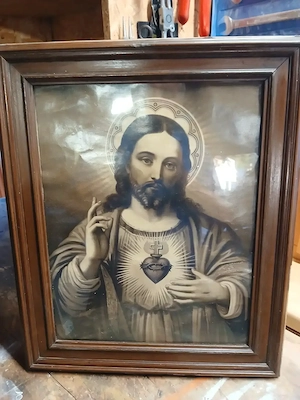 4 verschiedene Heiligen Bilder Jesus und Maria inkl. Rahmen und Glas Bild 2