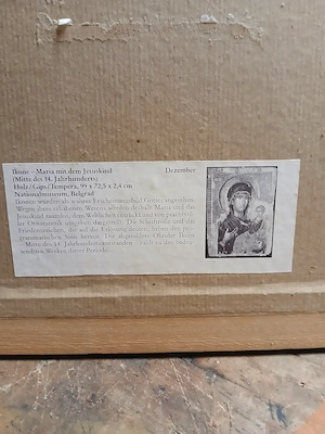 Ikone  Maria mit dem Jesukind   ca. 14. Jahrhundert ( Kunstdruck ) Bild 2
