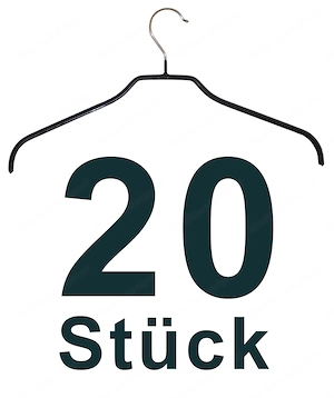 20 Stück Metall Kleiderbügel rutschhemmend beschichtet
