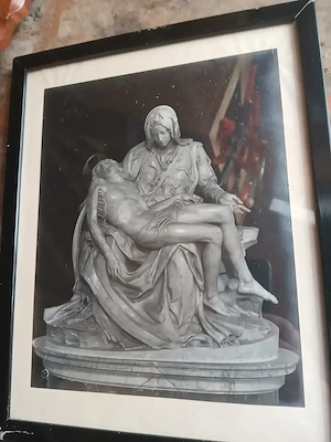 Bild einer Statue von Michel Angelo  Vaticano in S. Pietro