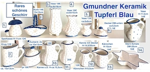 Gmundner Keramik Geschirr Tupferl blau Tupferl rosa ab 5  Bild 5