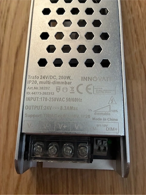 LED Trafo 24 Volt DC dimmbar 60-200 Watt Bild 3