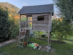 Holz-Spielhaus   Stelzenhaus für Kinder   GRATIS bei Selbstabbau