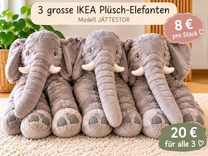3 große IKEA Plüsch-Elefanten   einzeln oder zusammen Bild 2