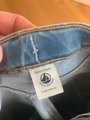 Mädchen Jeans, Petit Bateau Gr. 128 Bild 3