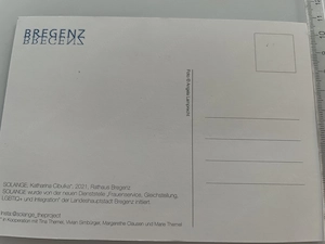 Feministische Postkarte Statement  Gleichstellung  Bregenz Kunstkarte Bild 4