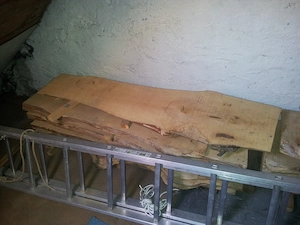 Birnenholz vom Baumstamm Bild 2